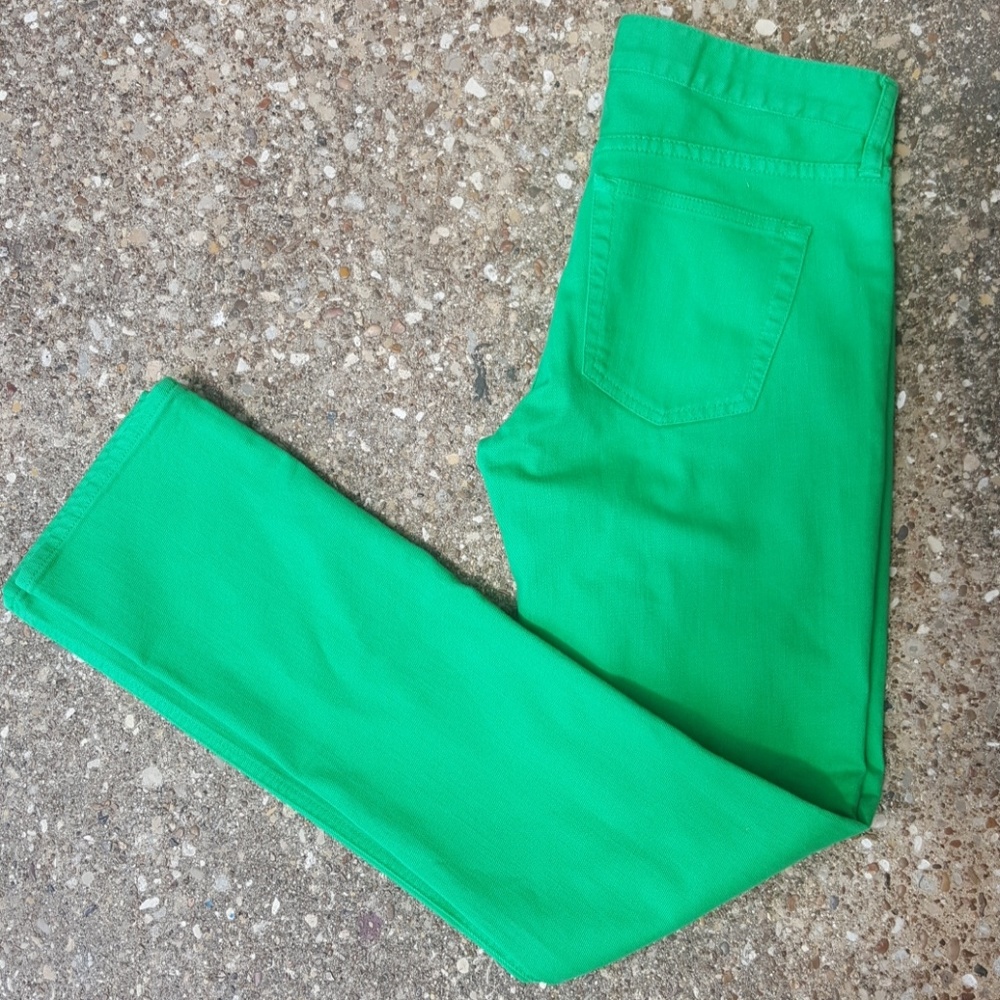 J. Crew Matchstick Green Skinny Jeans 26 Reg